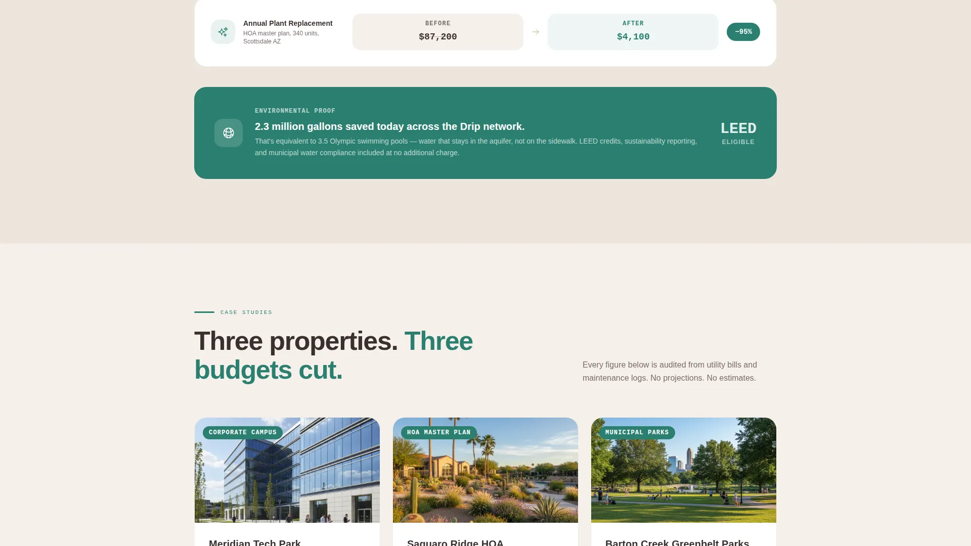 Smart Landscape Irrigation Landing Page Template