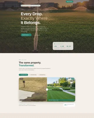 Smart Landscape Irrigation Landing Page Template