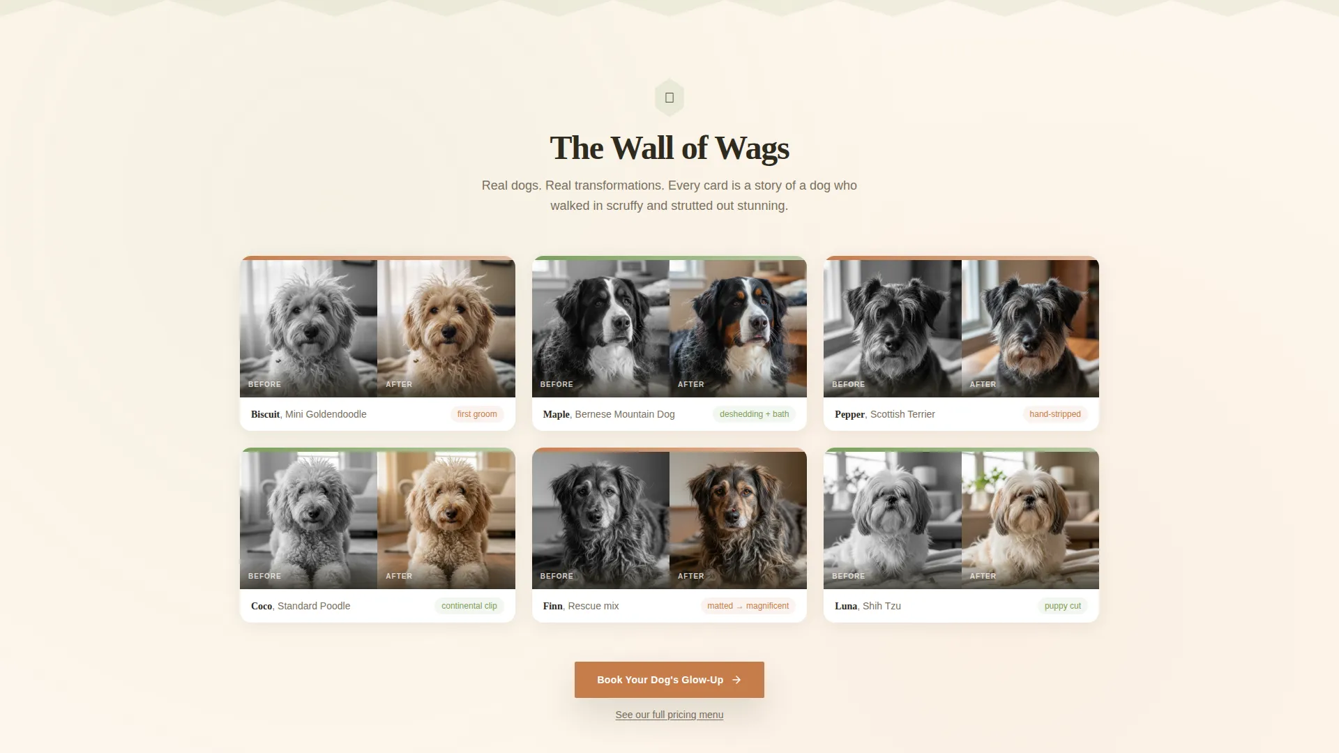 Pet Grooming & Spa Specialist Booking Website Template