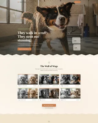 Pet Grooming & Spa Specialist Booking Website Template