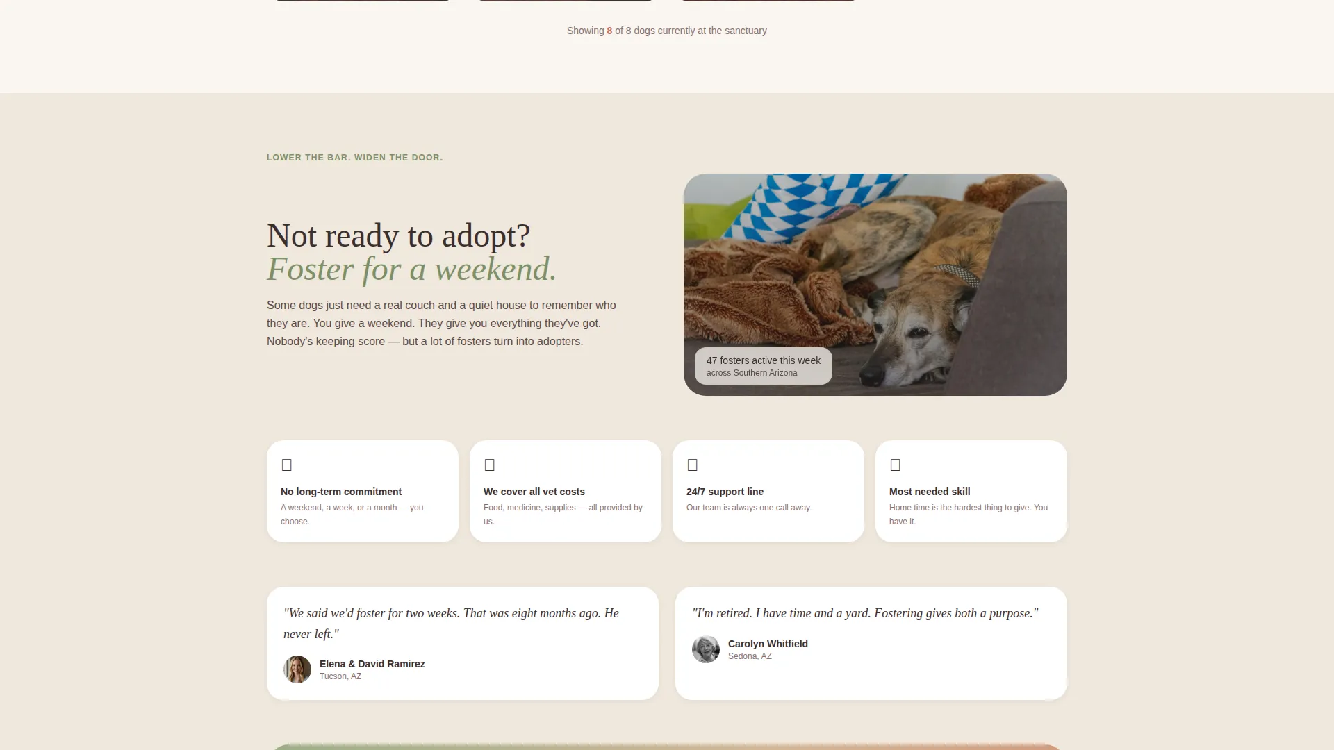 Dog Rescue Gallery & Scheduling Landing Page Template