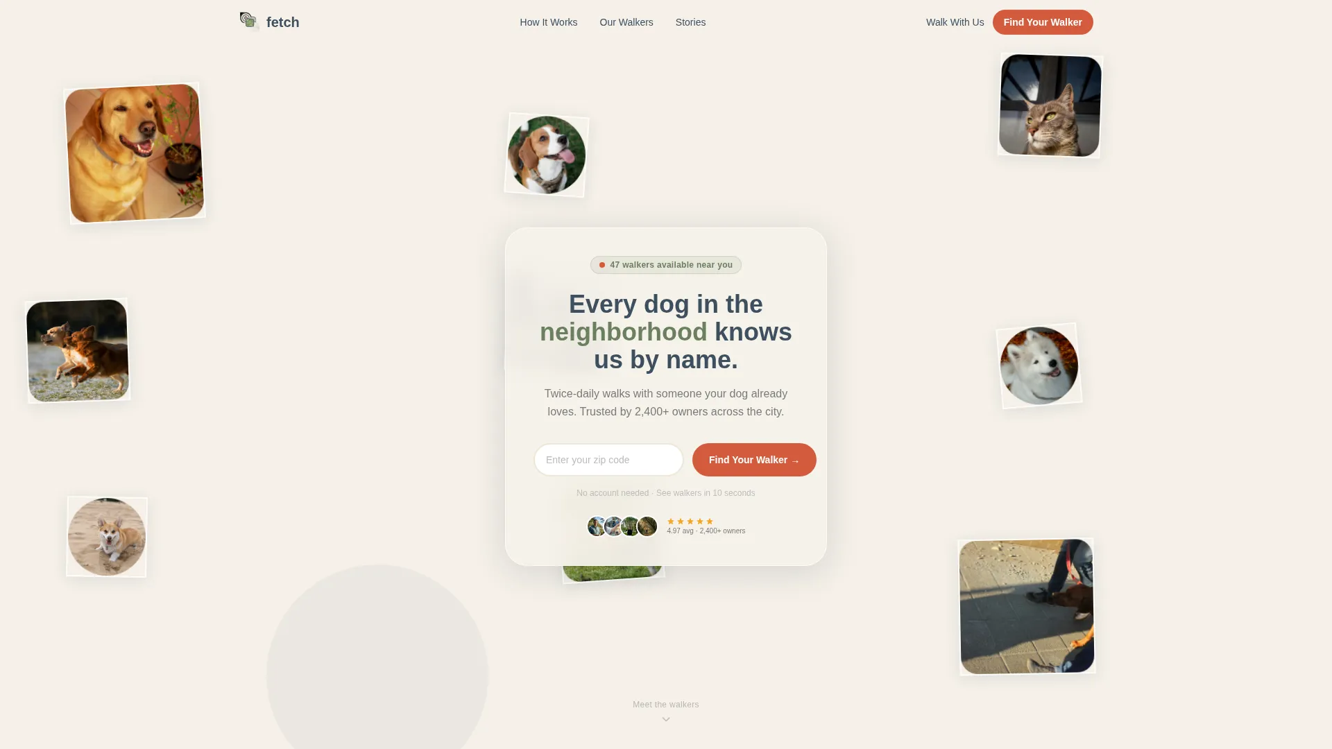 Dog Walking & Pet Sitting Professional Website Template