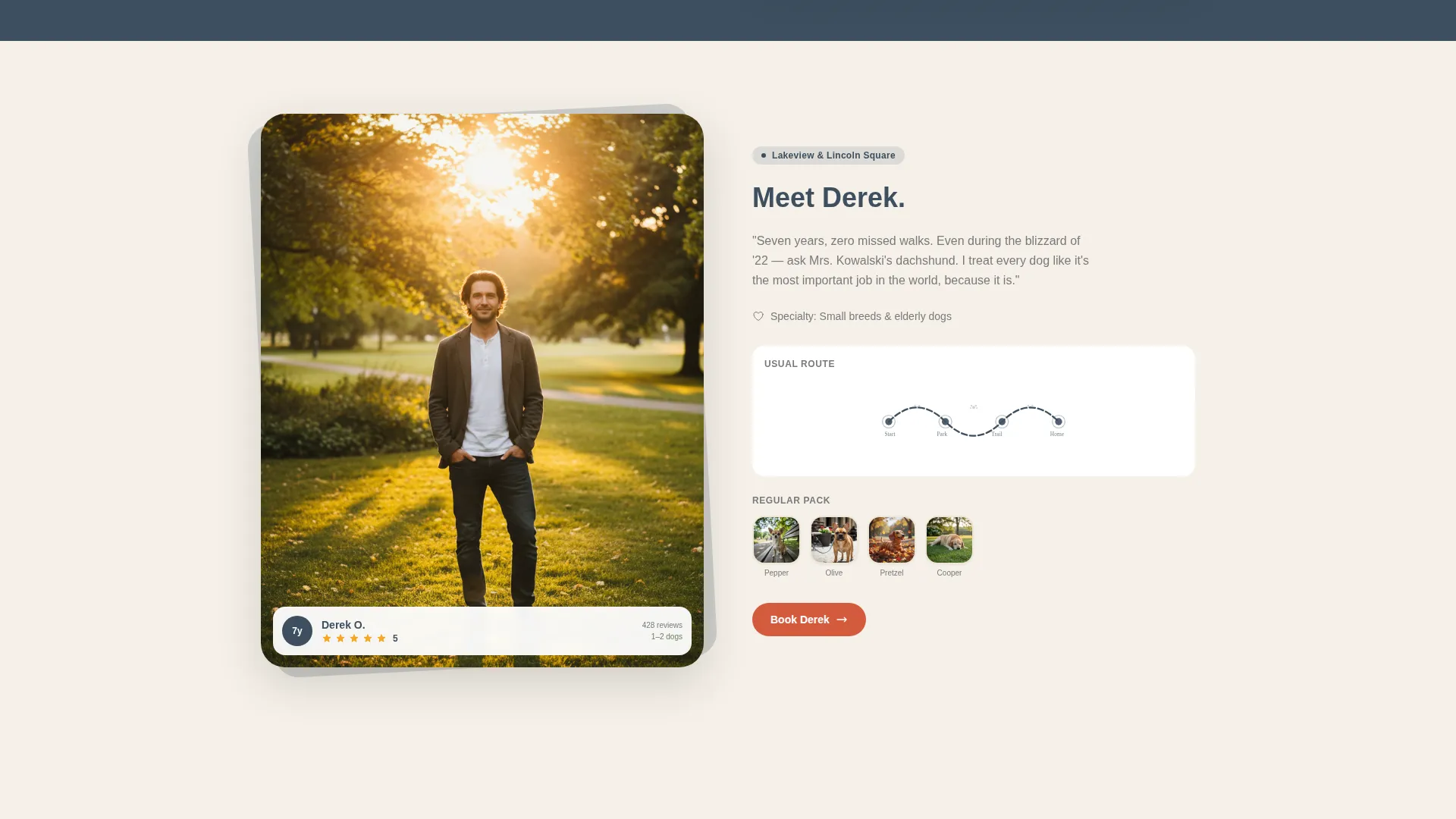 Dog Walking & Pet Sitting Professional Website Template