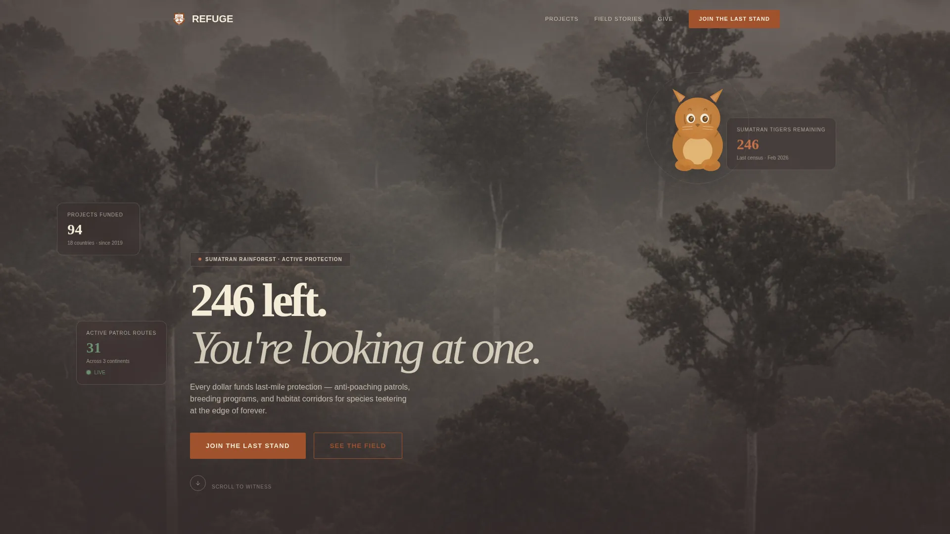 Wildlife & Conservation Portfolio & Case Study Website Template