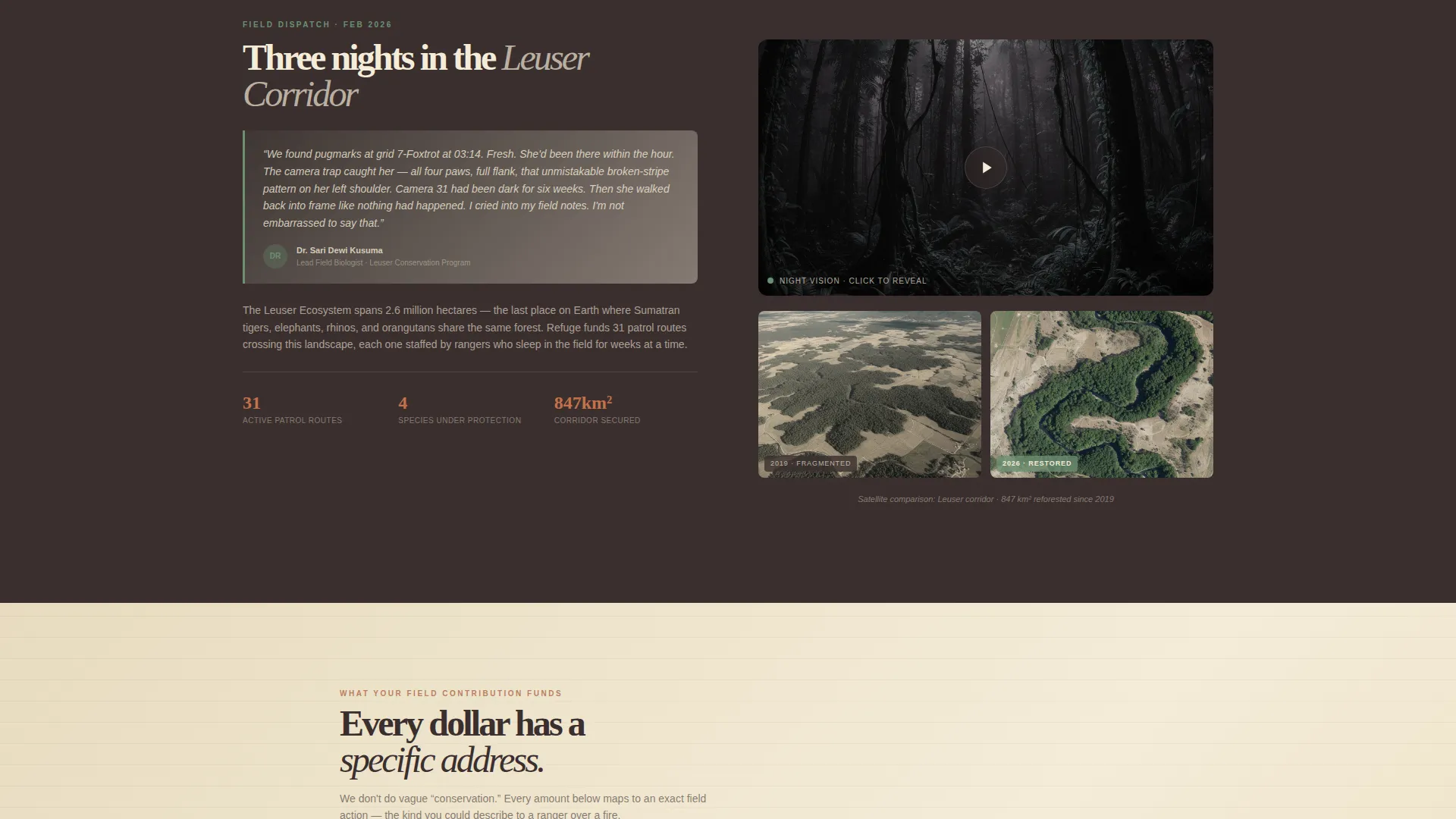 Wildlife & Conservation Portfolio & Case Study Website Template