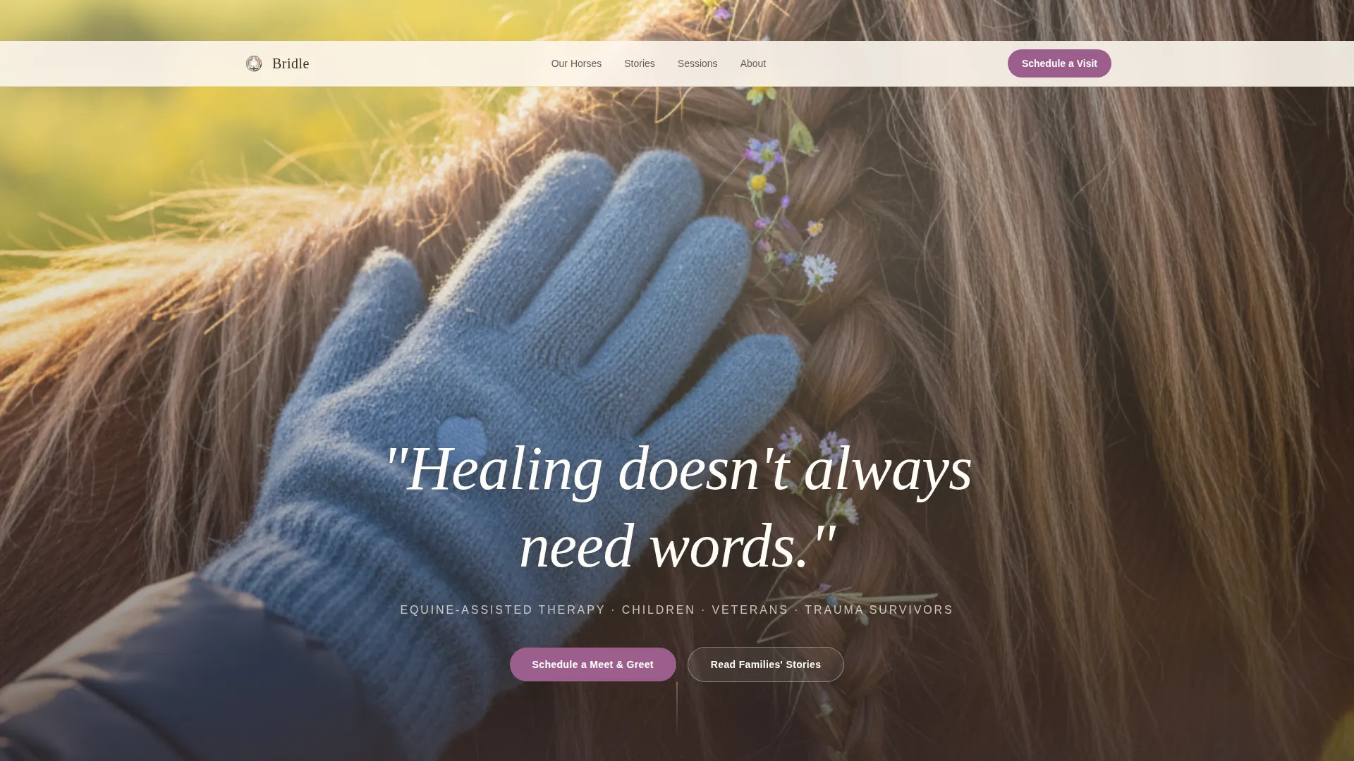 Equine-Assisted Therapy Landing Page Template