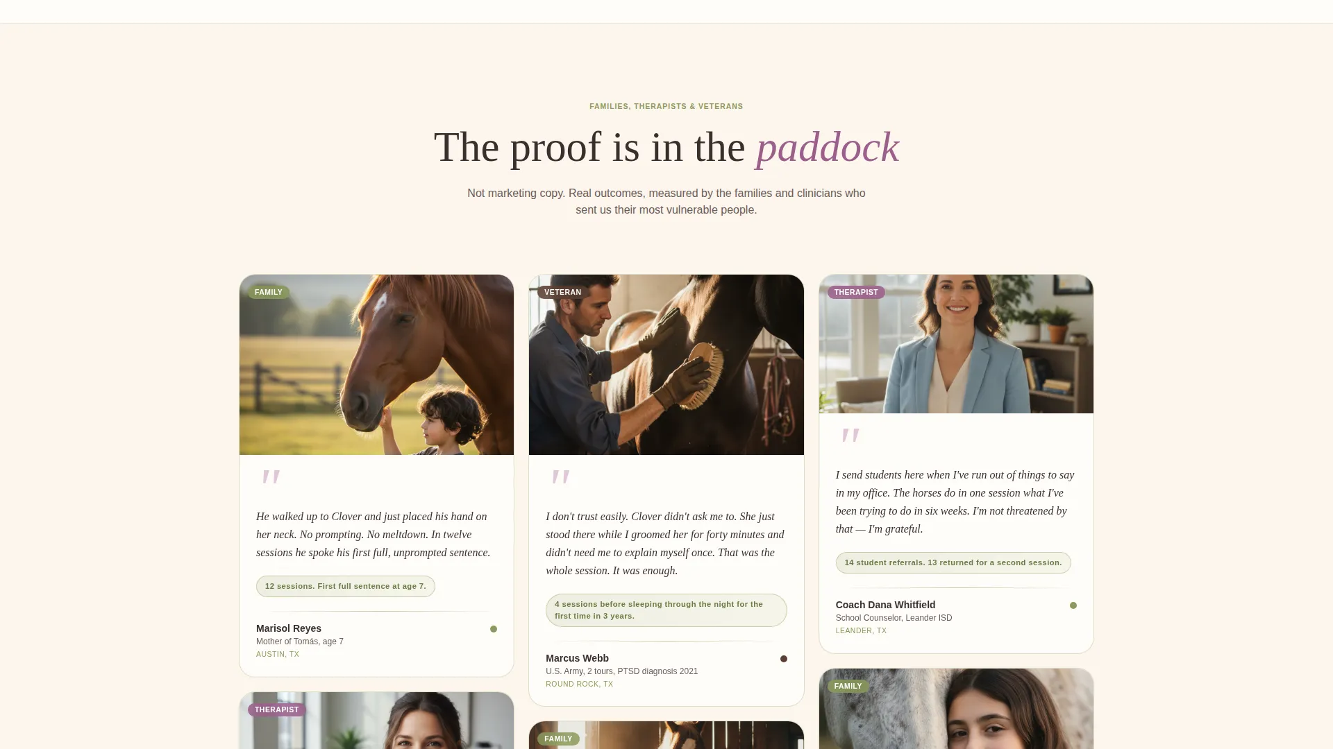 Equine-Assisted Therapy Landing Page Template