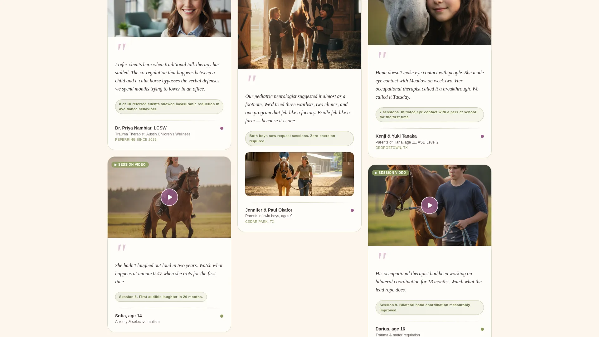 Equine-Assisted Therapy Landing Page Template