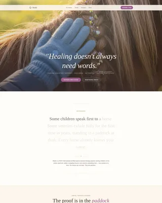 Equine-Assisted Therapy Landing Page Template