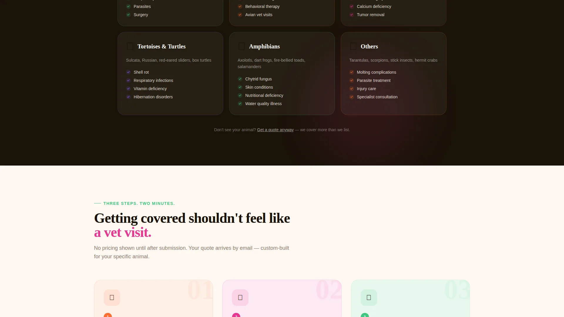 Exotic Pet Insurance Landing Page Template