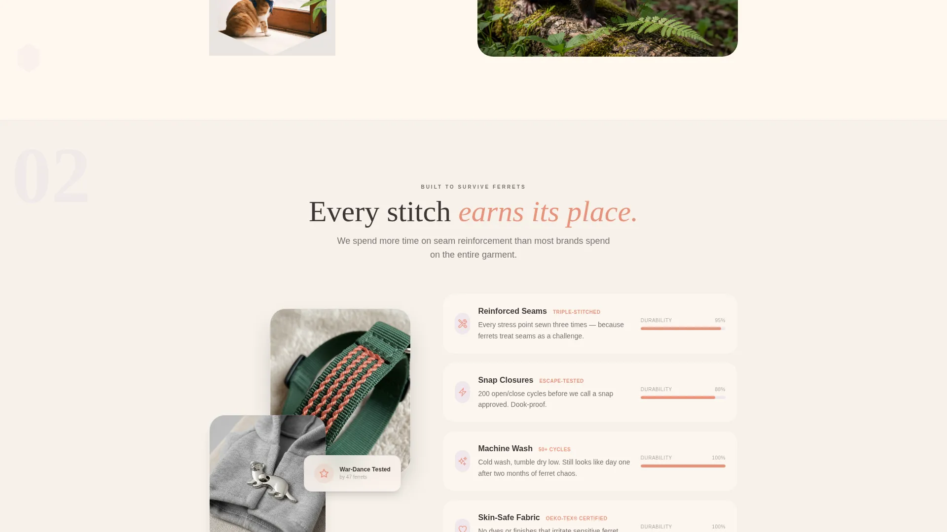 Ferret Clothing & Accessories Landing Page Template