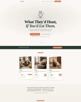 Premium Food Landing Page Template