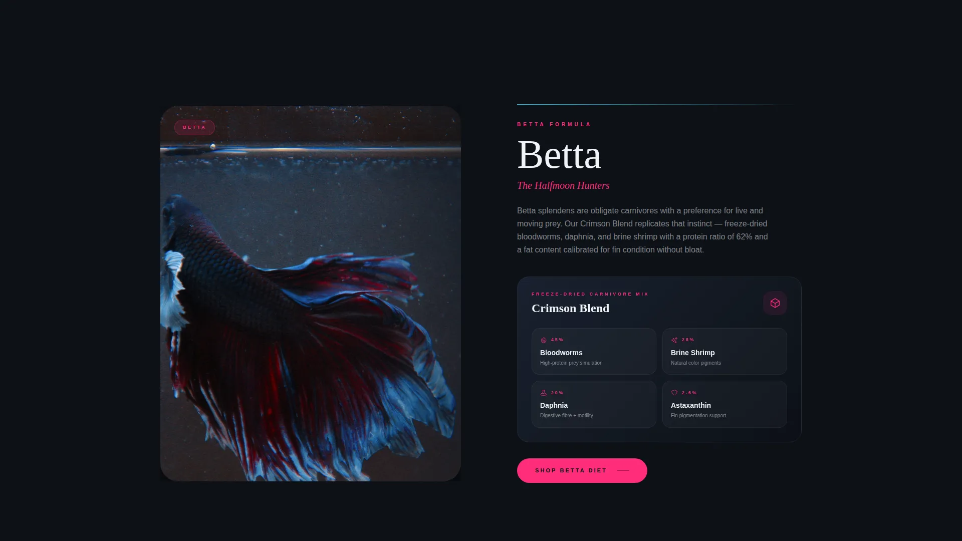 Premium Aquarium Fish Food Landing Page Template