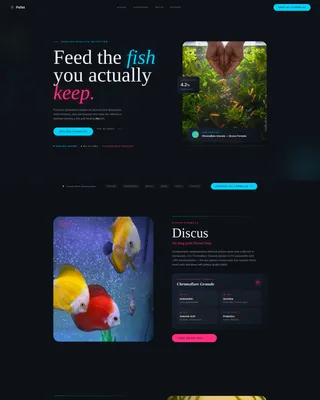 Premium Aquarium Fish Food Landing Page Template