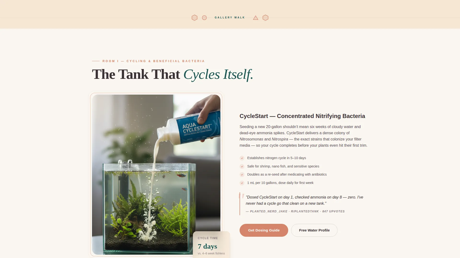Fish & Aquarium Supplement Landing Page Template