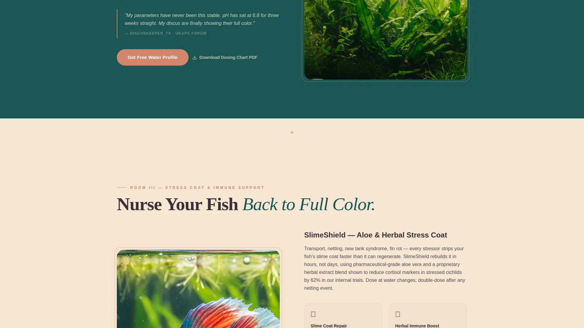 Fish & Aquarium Supplement Landing Page Template