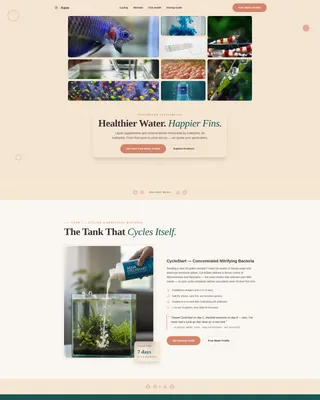 Fish & Aquarium Supplement Landing Page Template