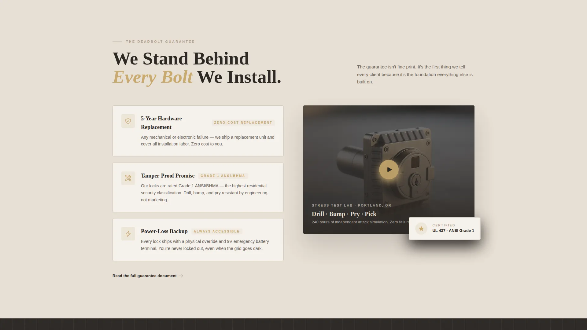 Smart Lock & Access Control Landing Page Template