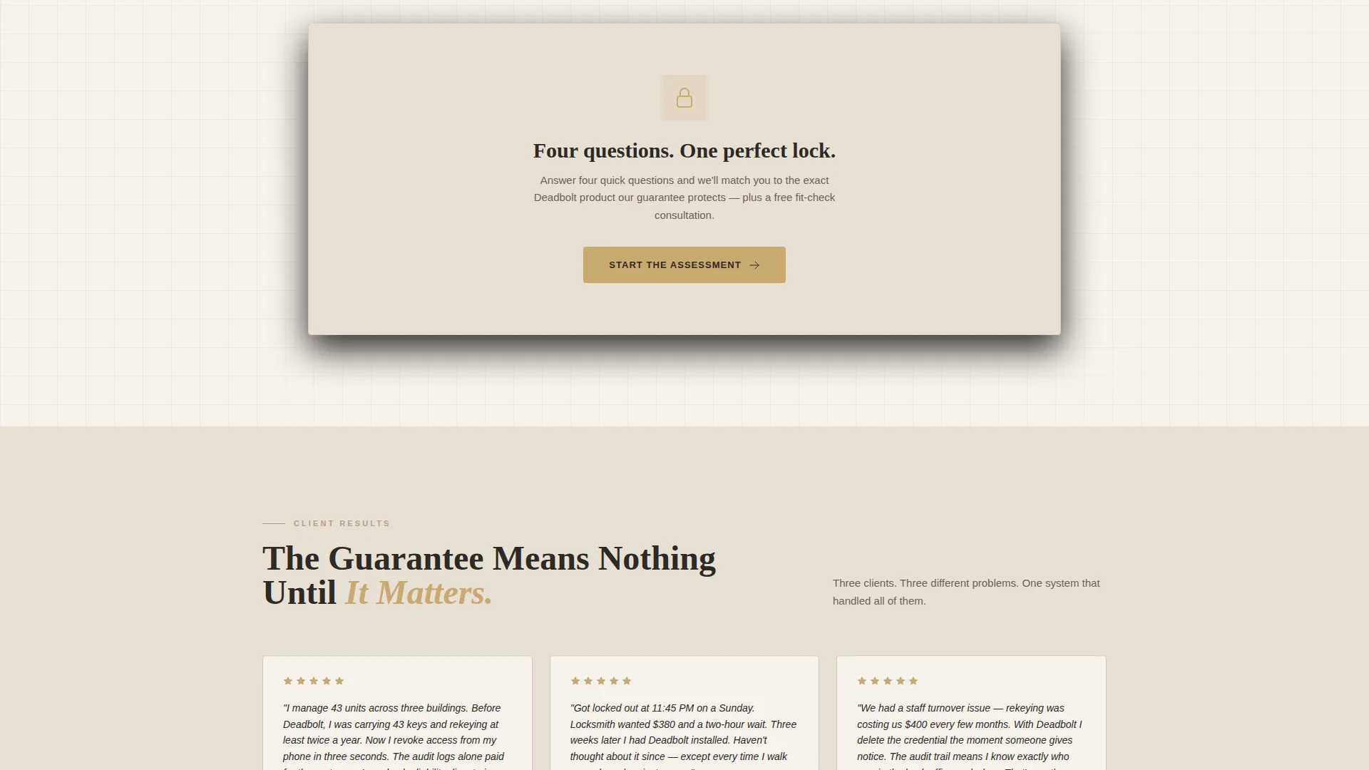 Smart Lock & Access Control Landing Page Template