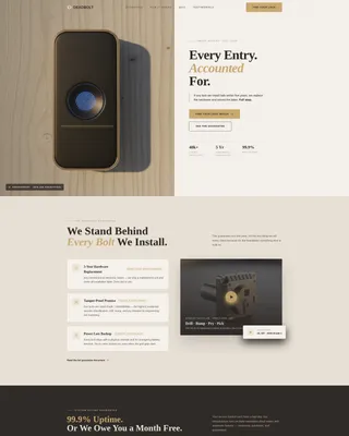 Smart Lock & Access Control Landing Page Template