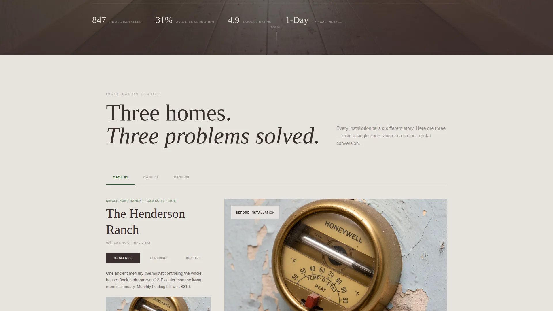 Smart Thermostat Installation Landing Page Template