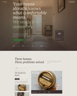 Smart Thermostat Installation Landing Page Template