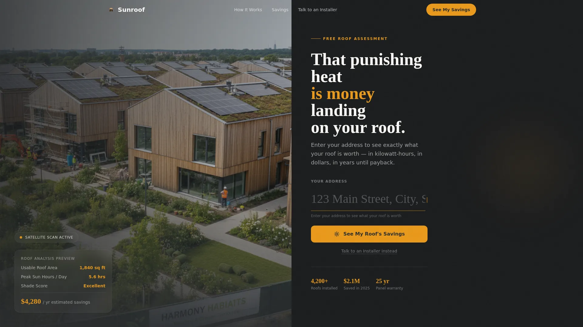 Solar Roof Installation Website Template for Homeowners