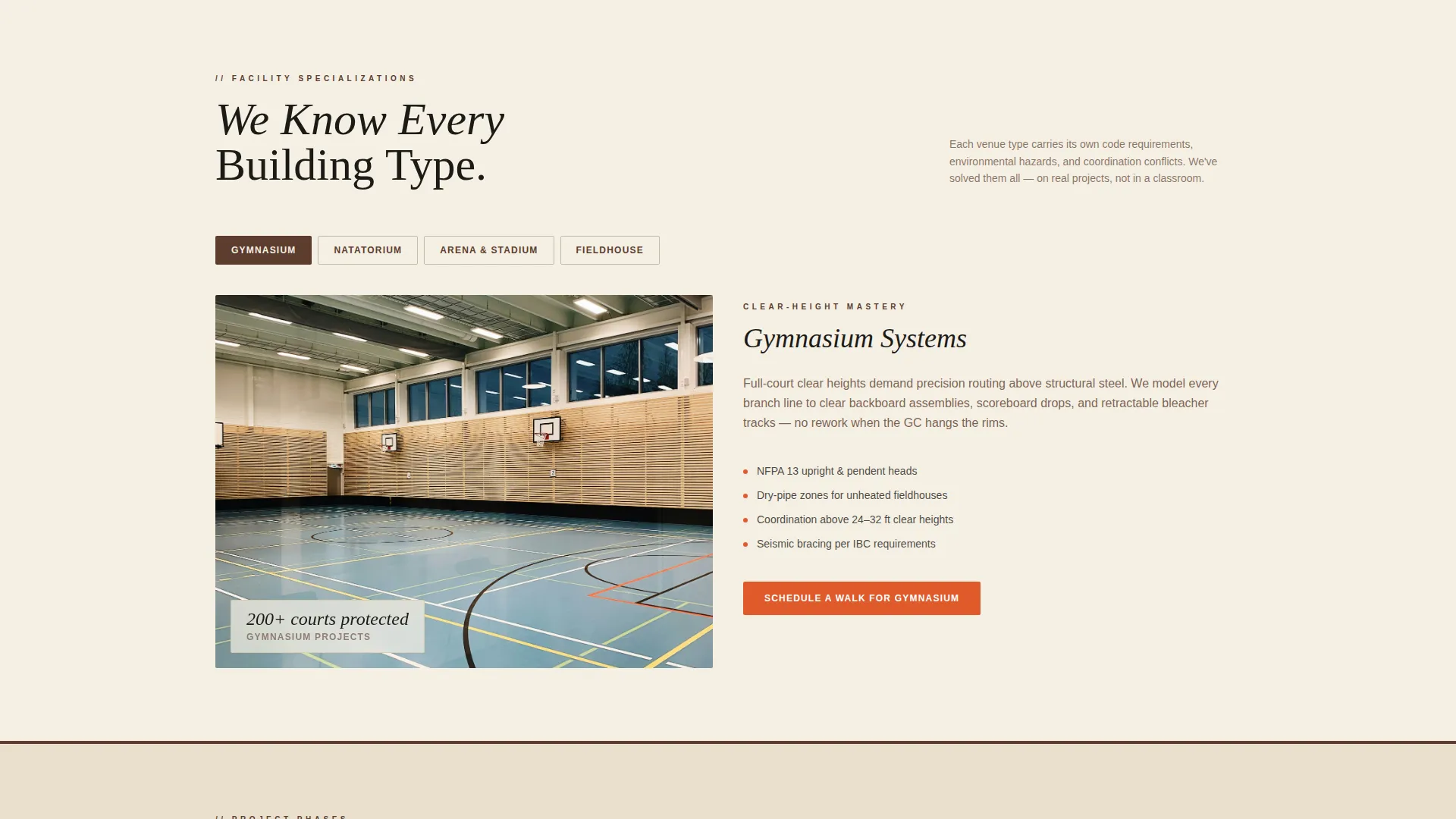 Trusted Sports Facility Landing Page Template