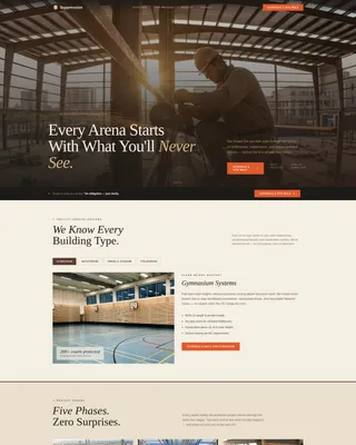 Trusted Sports Facility Landing Page Template