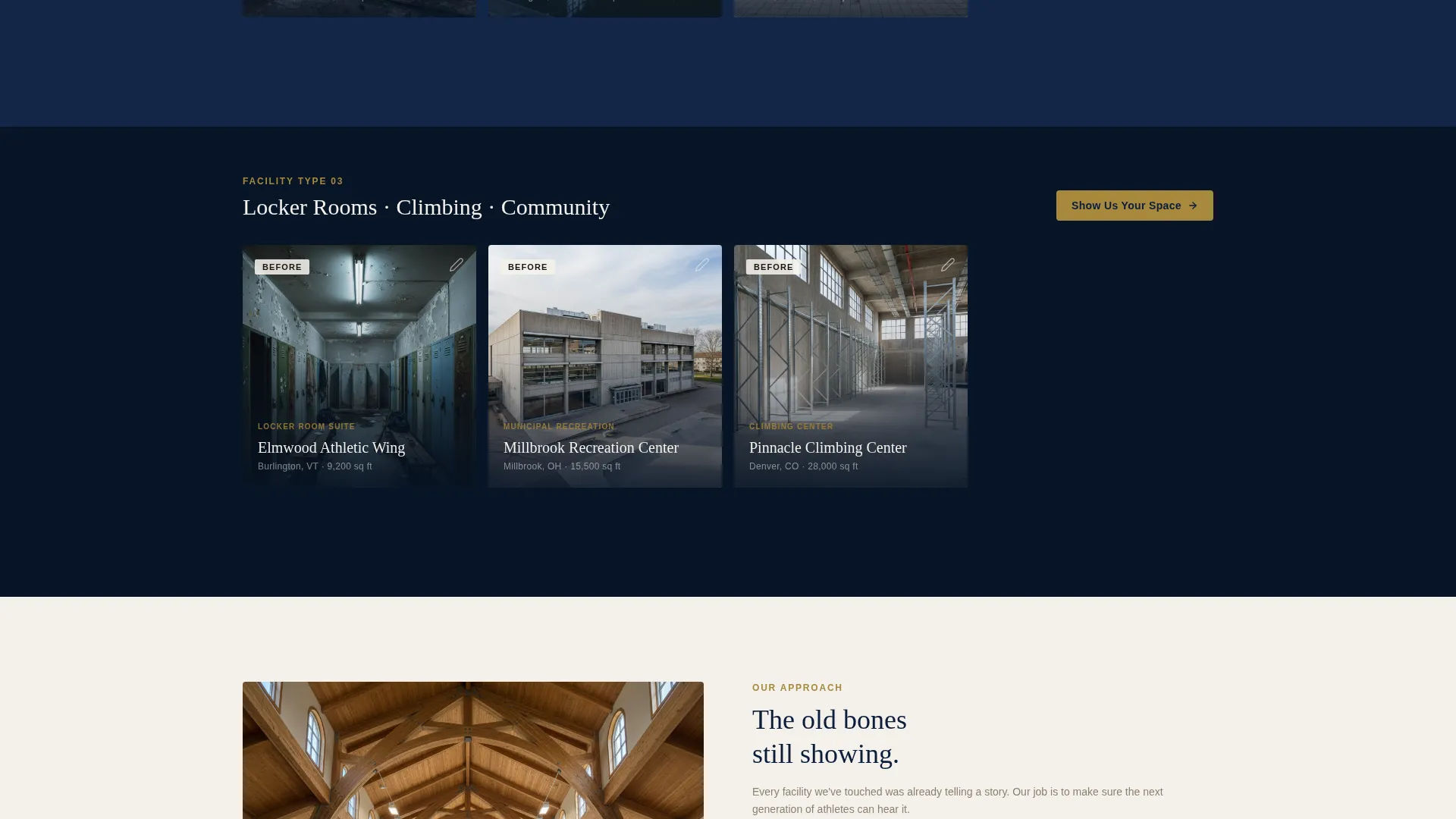 Sports Facility Interior Designer Landing Page