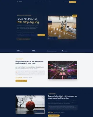 Sports Facility Painting Contractor Landing Page