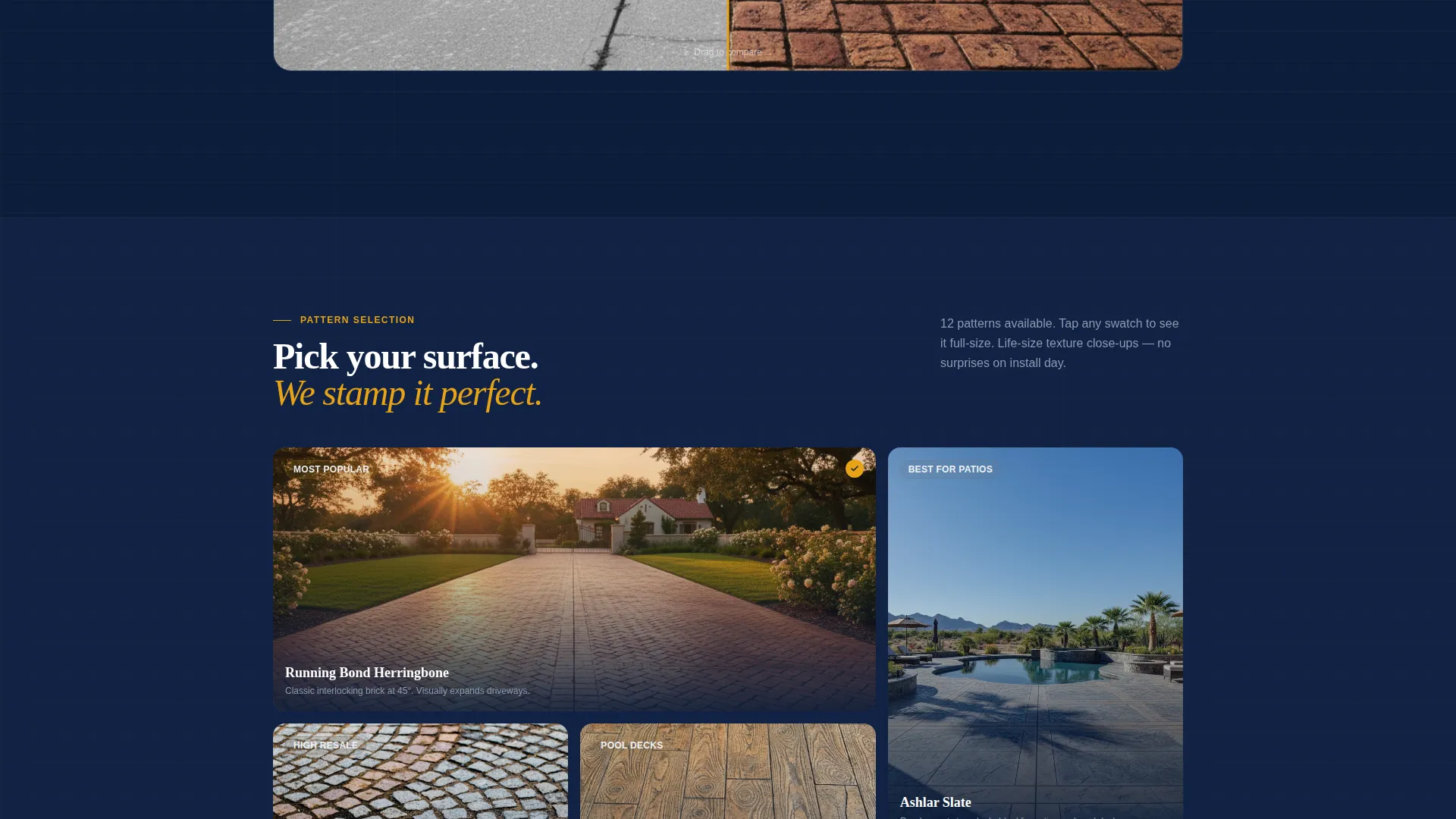 Stamped Concrete Specialist Landing Page Template