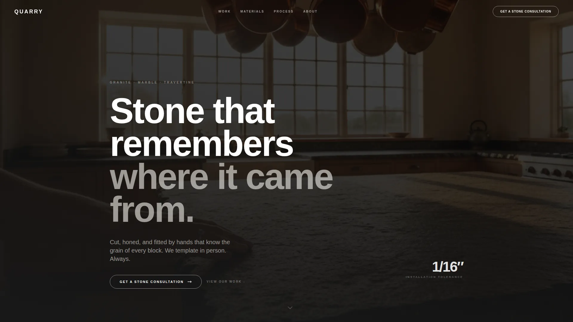 Stone Designer Landing Page Template