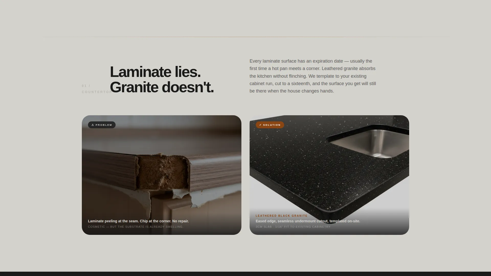 Stone Designer Landing Page Template