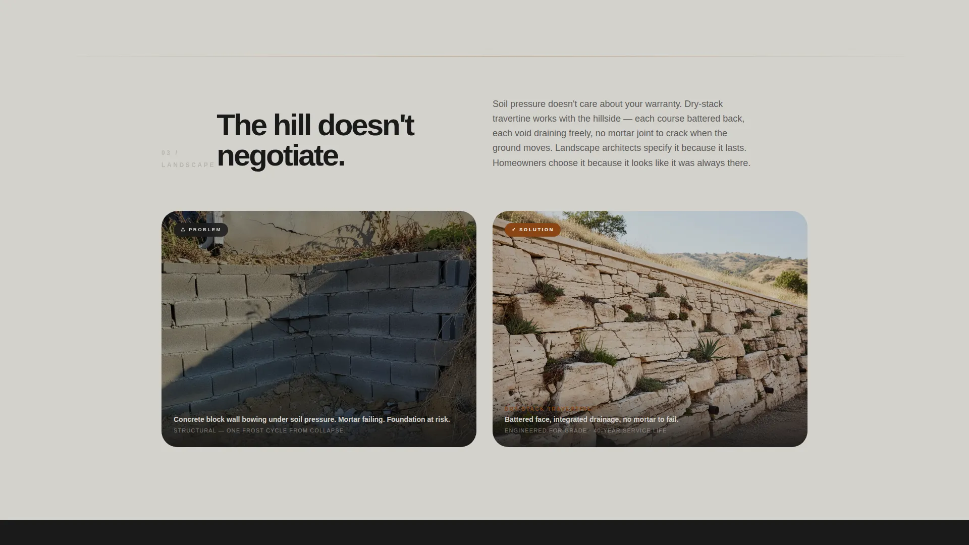 Stone Designer Landing Page Template