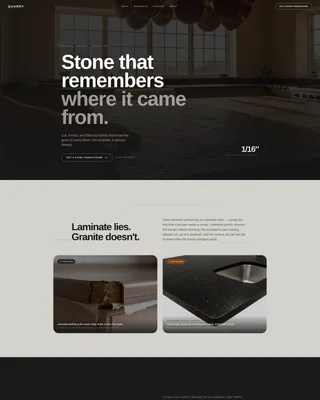 Stone Designer Landing Page Template