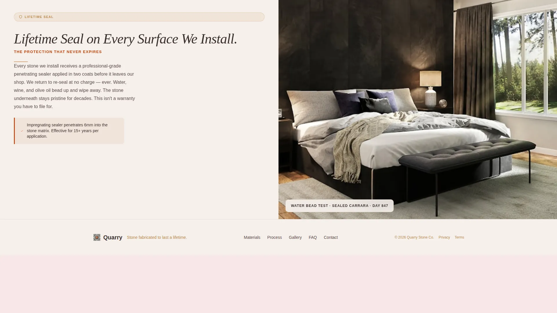 Stone Fabricator Landing Page Template