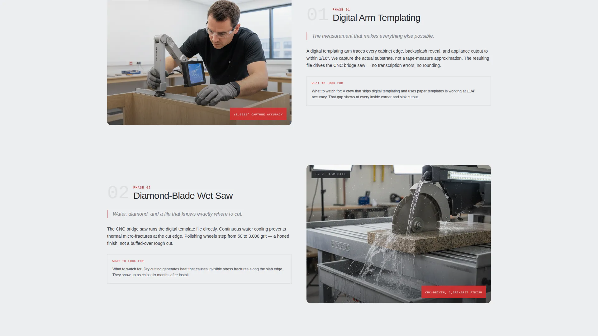 Precision Stone Installer Landing Page Template