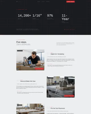 Precision Stone Installer Landing Page Template