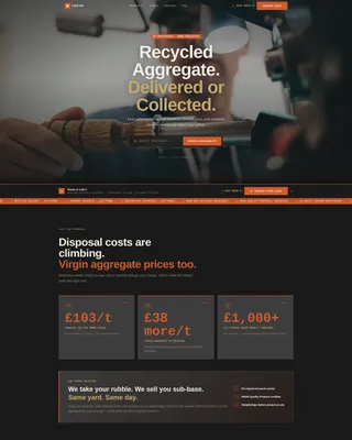 Recycled Aggregate Landing Page Template
