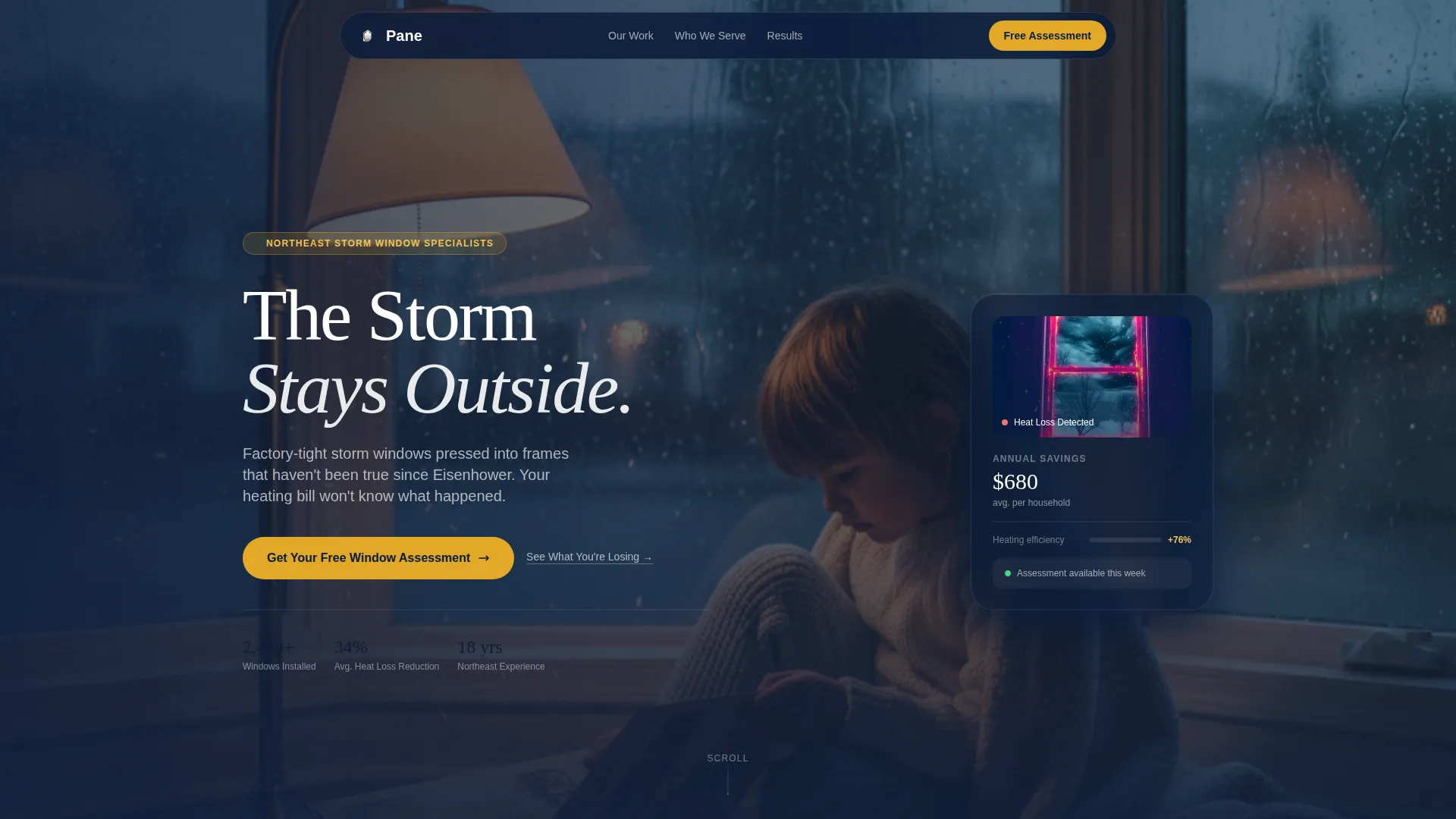 Storm Window Installer Landing Page Template
