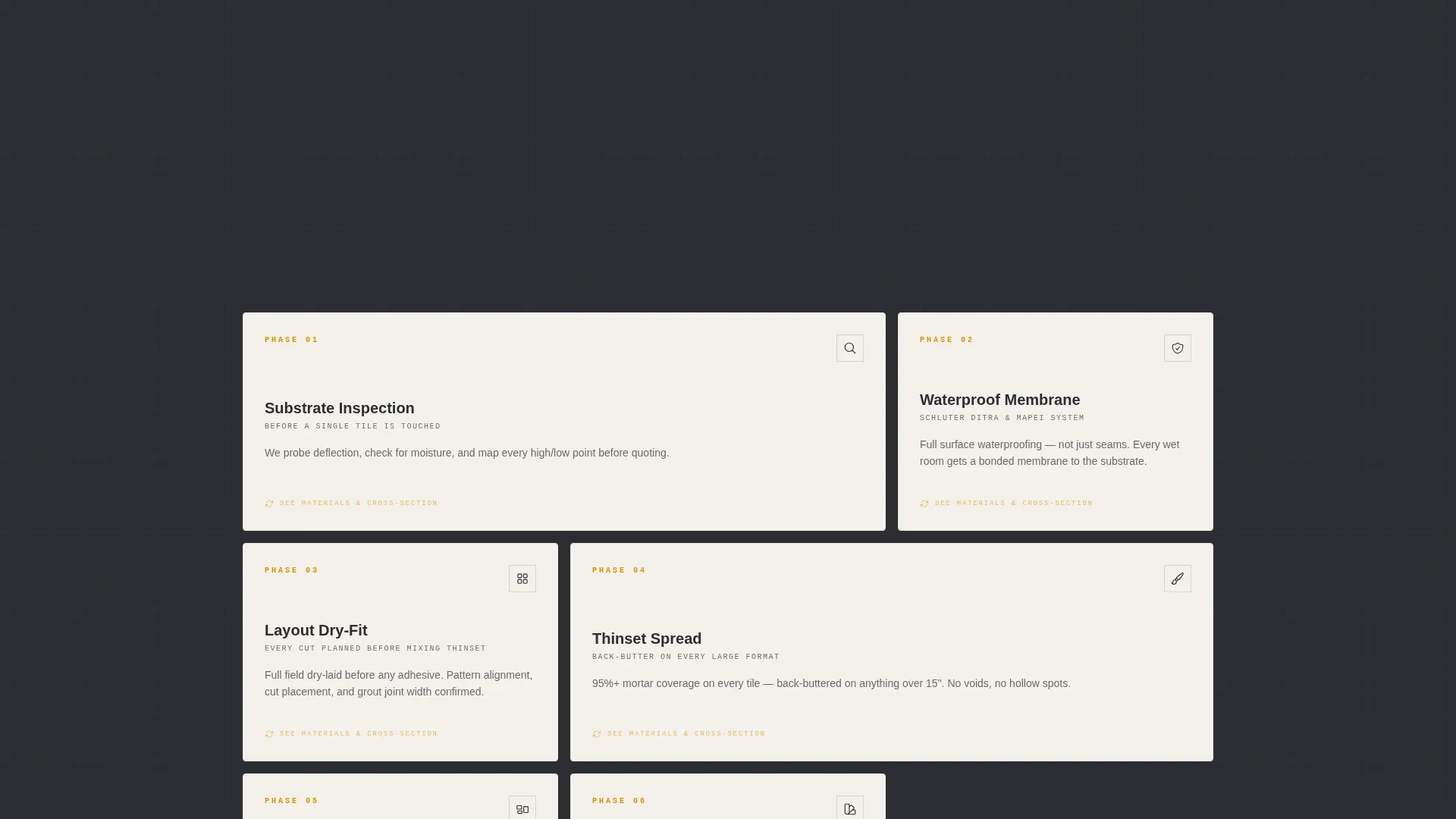 Tile & Stone Installation Landing Page Template
