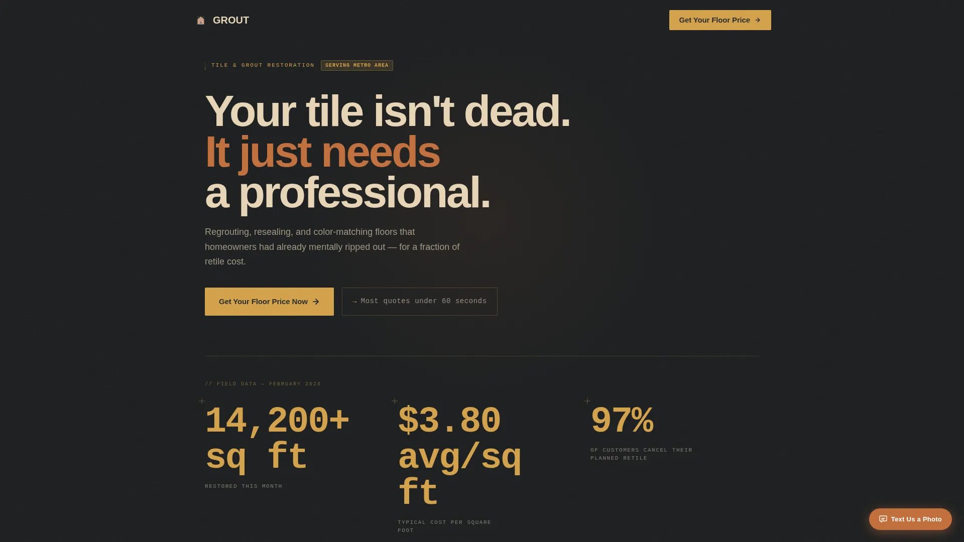 Tile Products Pricing & Packages Website Template