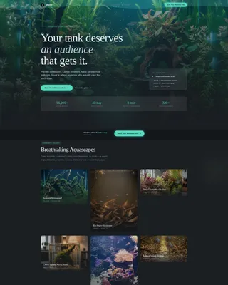 Aquarium Community Landing Page Template