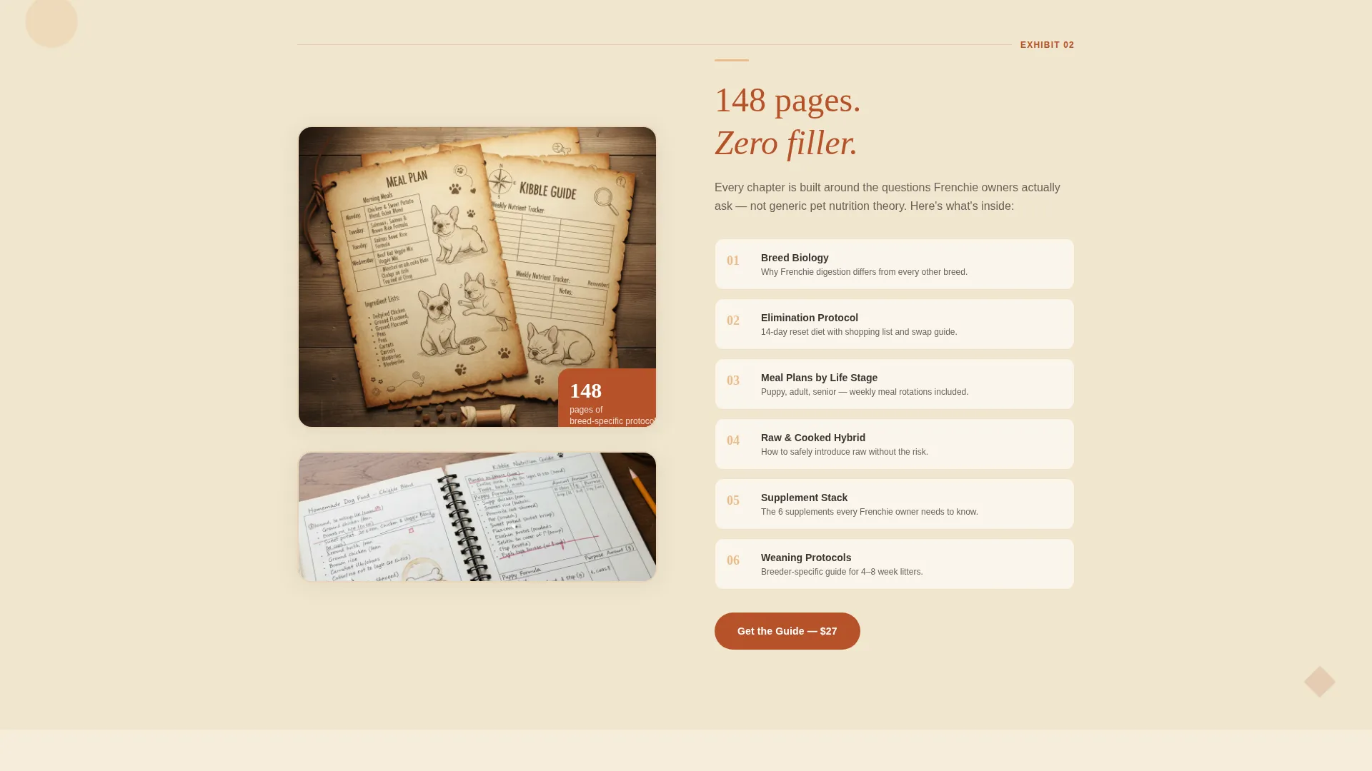 French Bulldog Nutrition Guide Landing Page Template