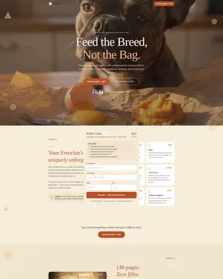 French Bulldog Nutrition Guide Landing Page Template