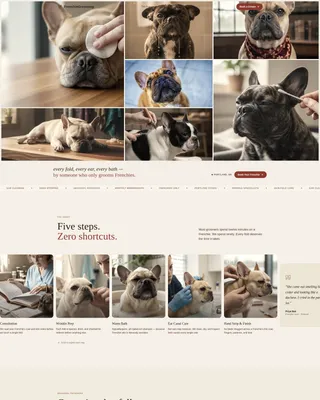 French Bulldog Grooming Specialist Landing Page