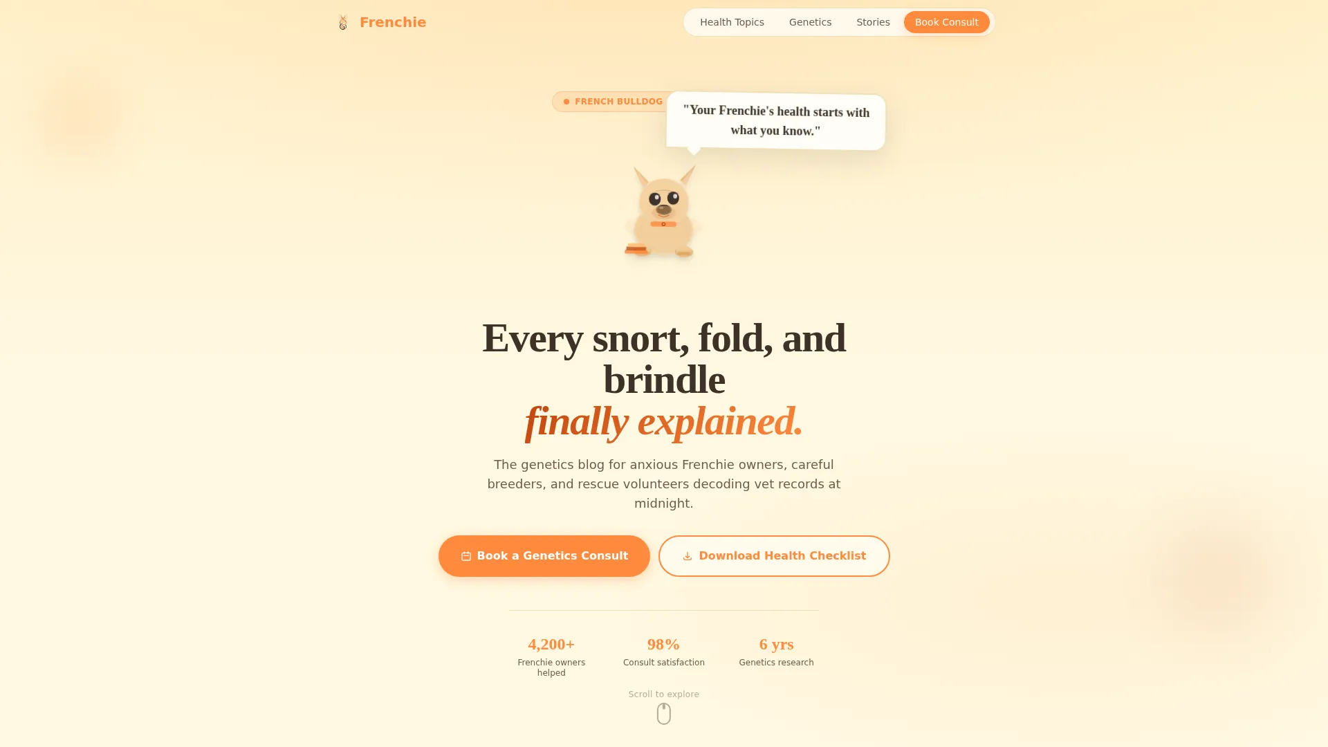 Genetics Blog Landing Page Template | Citrus Burst