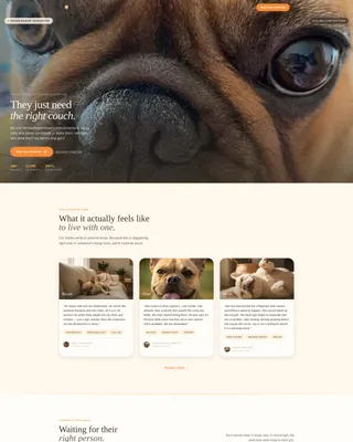 French Bulldog Rescue Landing Page Template