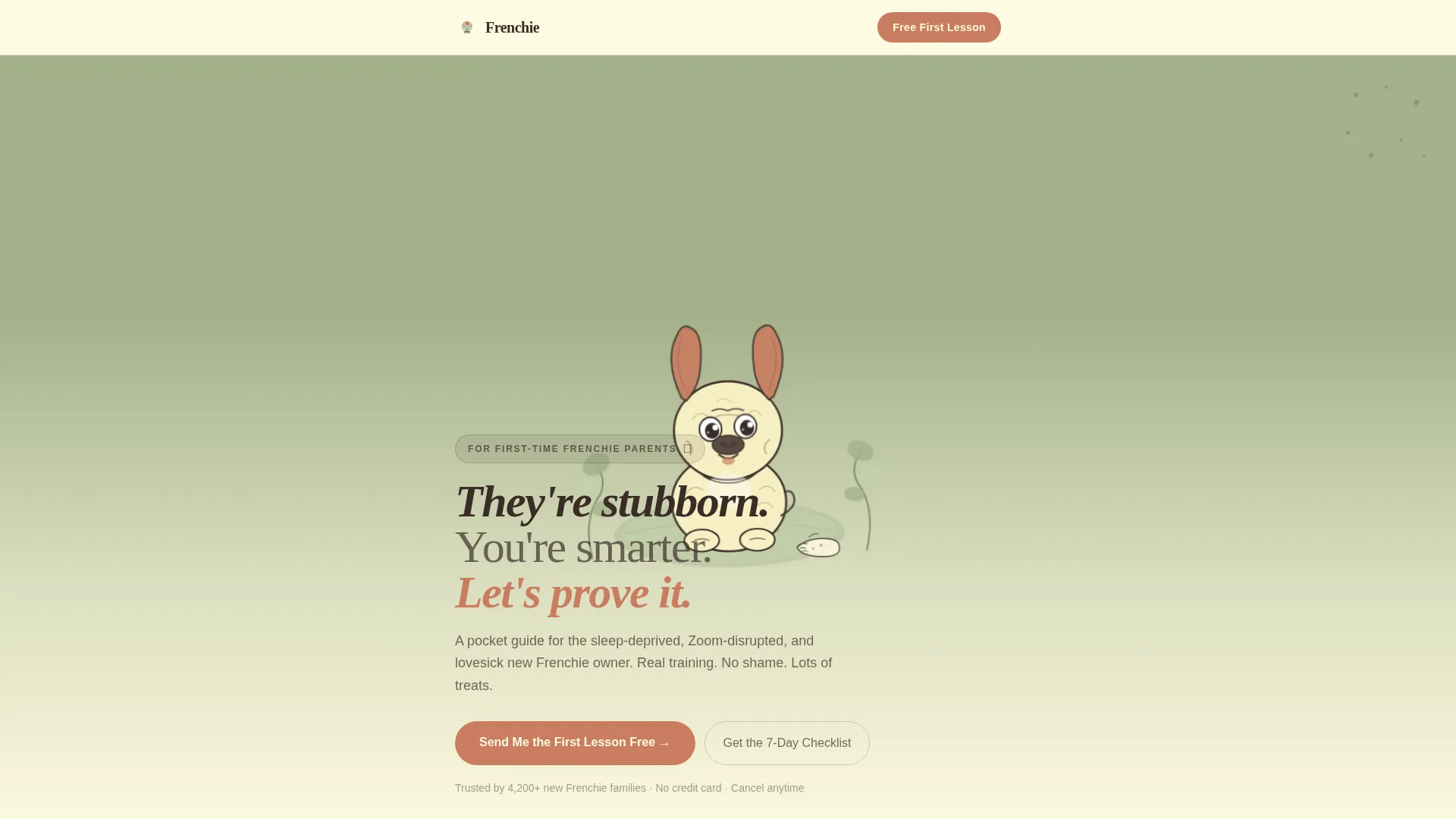 French Bulldog Training Guide Landing Page Template